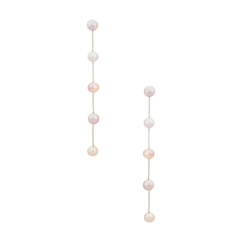 Ettika Delicate Drop Earrings in Blush Pearl New Womens Dangle